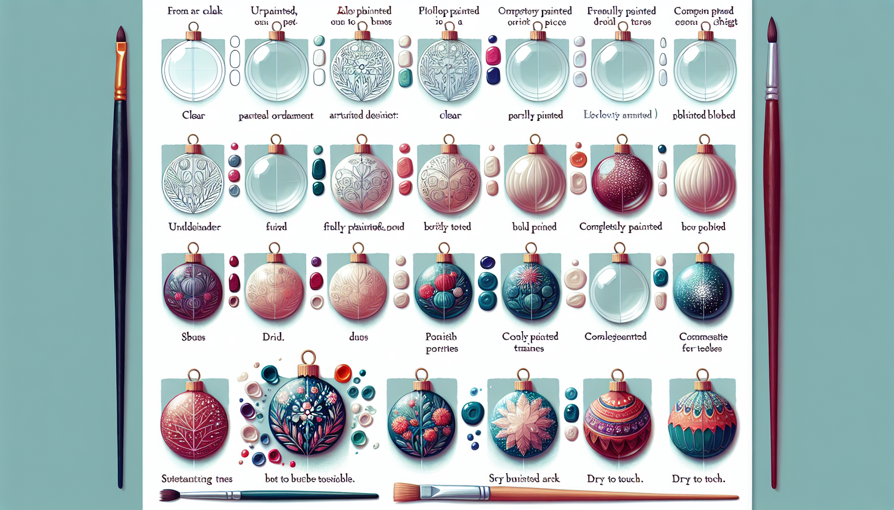 How To Paint Flat Acrylic Ornaments