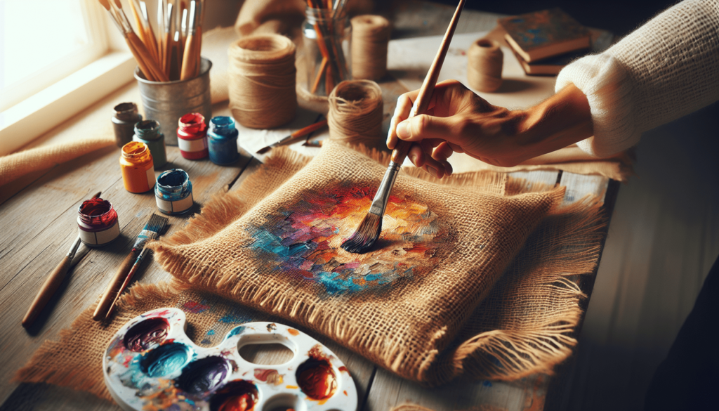 How To Paint On Burlap Fabric