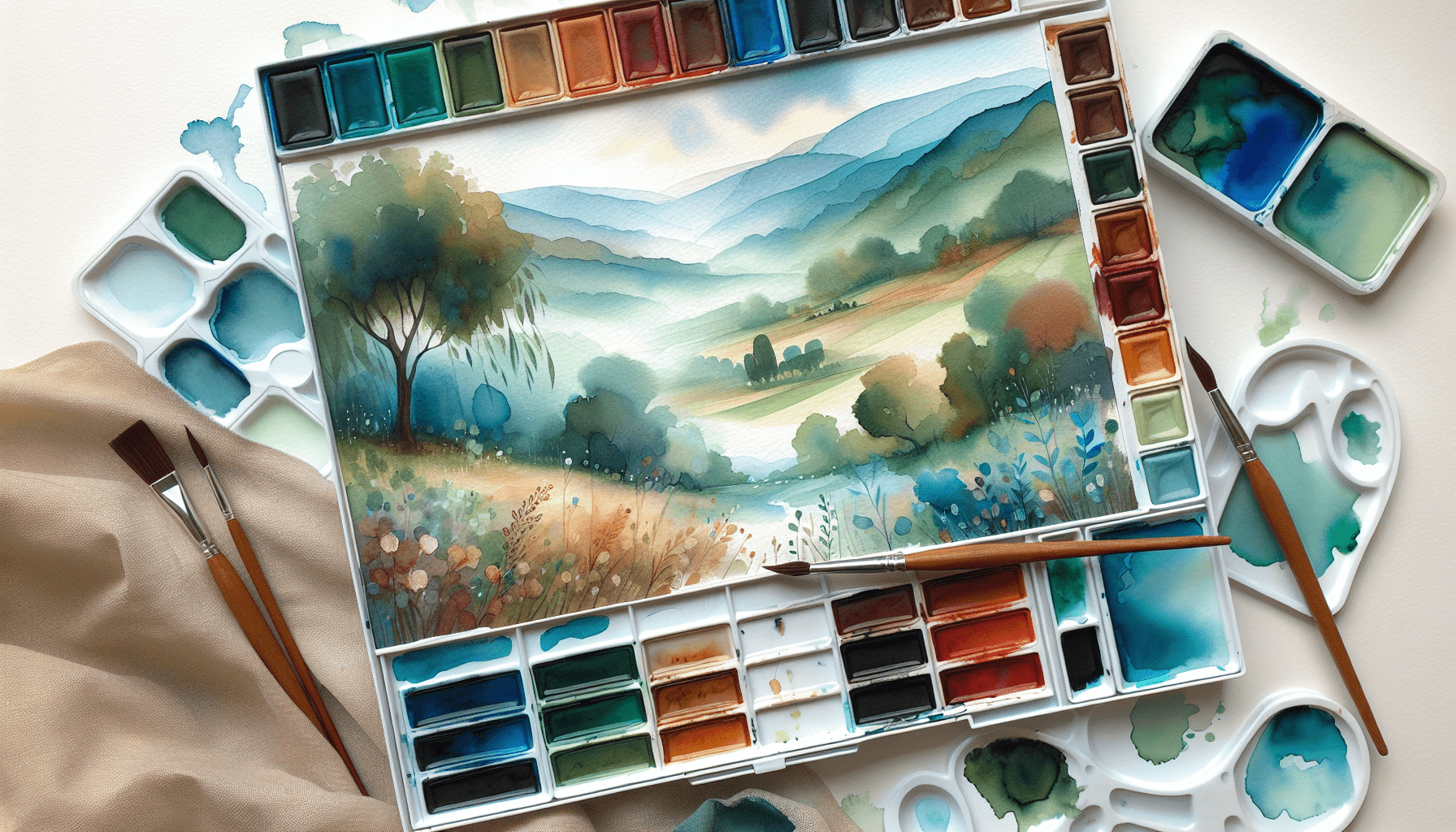 How To Paint A Landscape Painting With Watercolor