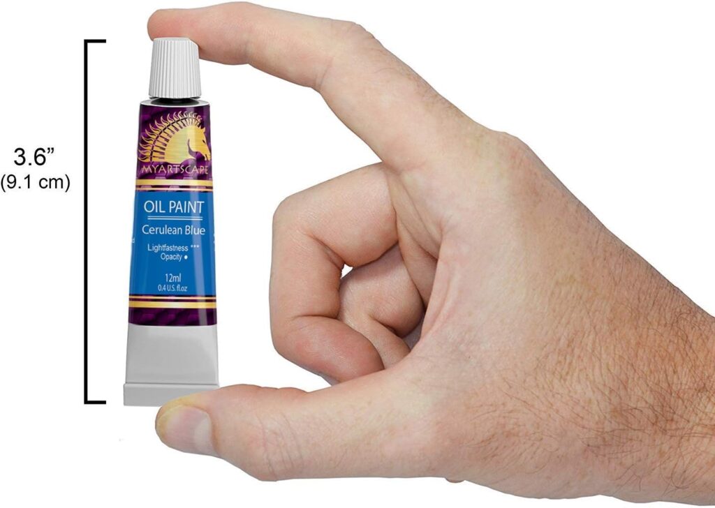 MyArtscape Oil Paint Set - 12 x 12ml Tubes - Lightfast - Heavy Body - Oil-based Vibrant Colors - High Pigment Load - Non-fading - Artist Quality Painting Supplies - Professional Craft Paints