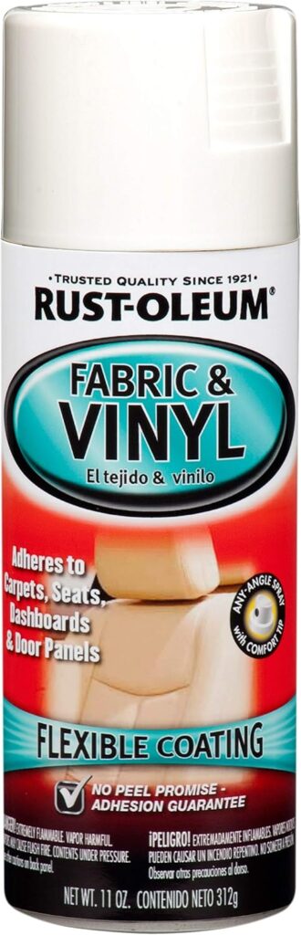 Rust-Oleum 248922 Automotive Enamel Fabric  Vinyl Spray Paint, 11 Ounce, Gloss White, 11 Fl Oz