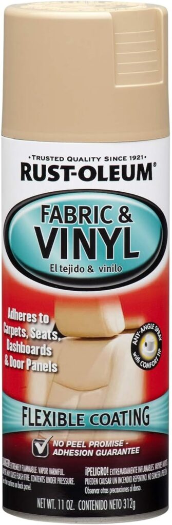 Rust-Oleum 248922 Automotive Enamel Fabric  Vinyl Spray Paint, 11 Ounce, Gloss White, 11 Fl Oz