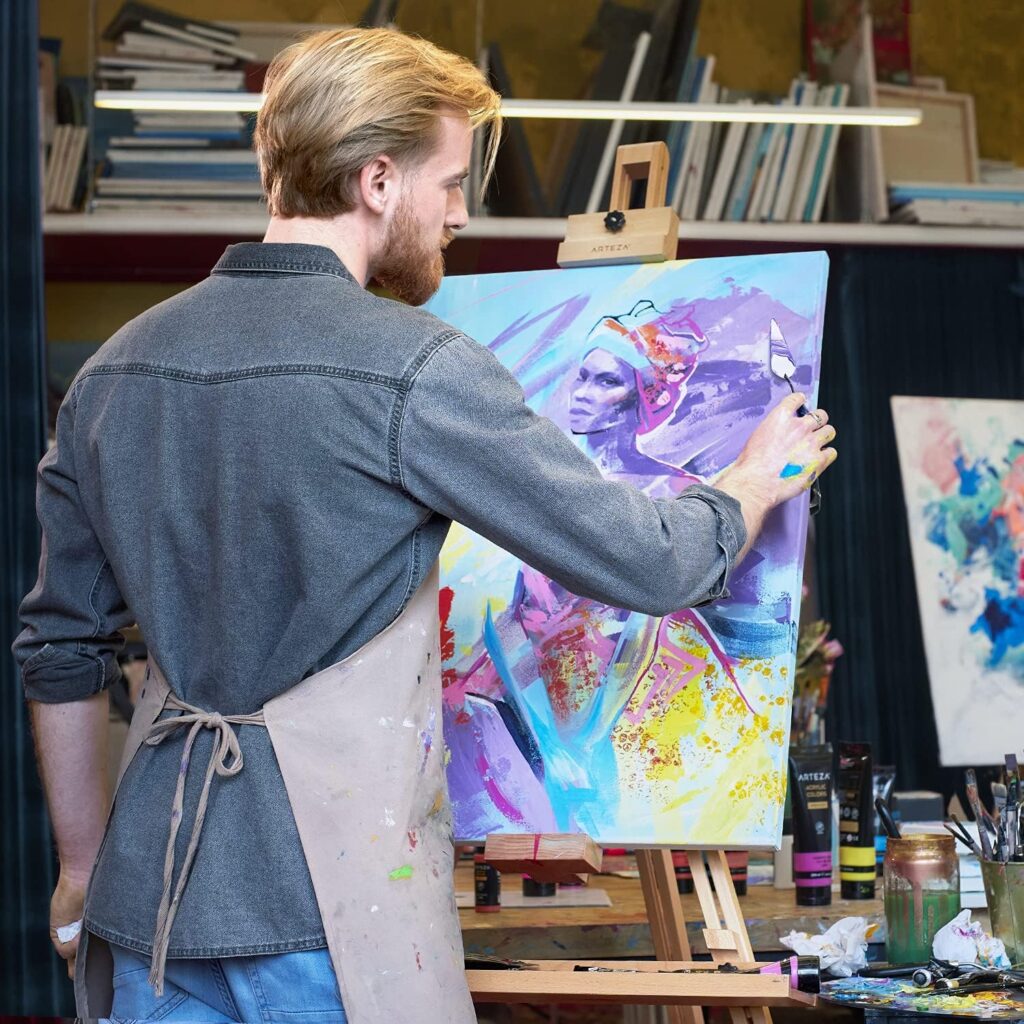 Arteza Palette Knives 8-Pack, Sizes No. 1, 25, 7, 15, 39, 23, 17, 21, Durable Stainless Steel Blade  Break-Resistant Wooden Handle, Art Supplies for Oil  Acrylic Painting