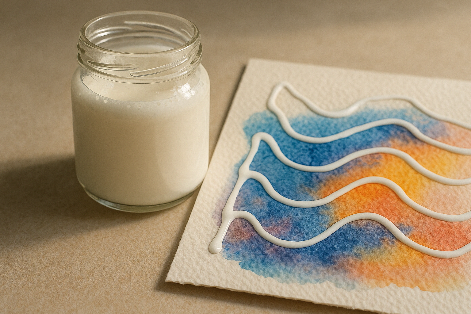 Glue Resist Painting Explained