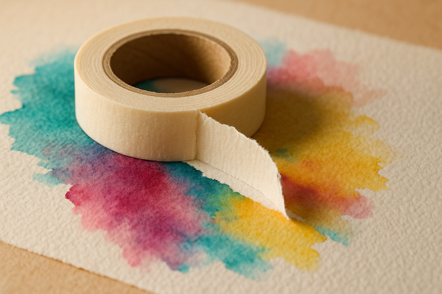 Masking Tape Resist Painting Ideas